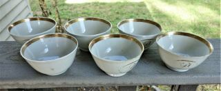 Set Of 6 Qianlong Period Chinese Export Tea Bowls,  3.  5 Inches,