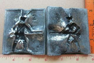 Vintage Lead Toy Soldier Mold Calvary Infantry Confederate Civil War Army 103