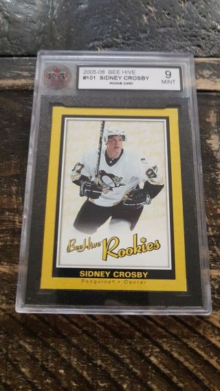 2005 - 06 Beehive Yellow Sidney Crosby Rookie Card 101 Ksa 9 Hockey Card