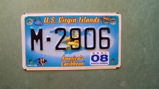 Us Virgin Islands - Motorcycle License Plate - 2008