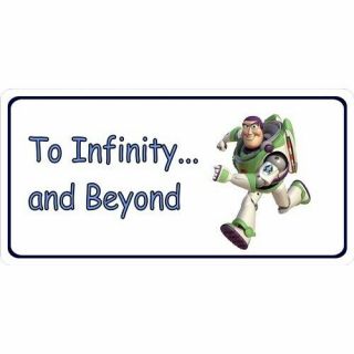 Buzz Lightyear To Infinity And Beyond Toy Story Pixar License Plate Made In Usa