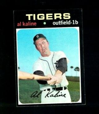 1971 Topps Al Kaline 180 Detroit Tigers Crease Em Vintage Baseball Card