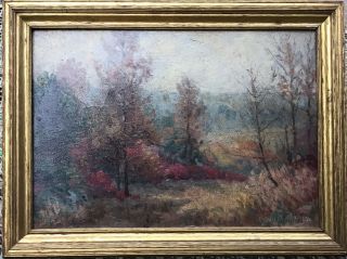Antique Framed Landscape Oil Painting 1930 Nelson D Wilson