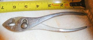 Vintage Crescent Tool Co Usa Slip Joint Pliers,  Jamestown Ny G26,  Adjustable Tool