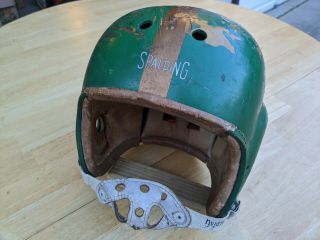 Early Old Vintage 1950’s Spalding Football Helmet W/ Chin Strap