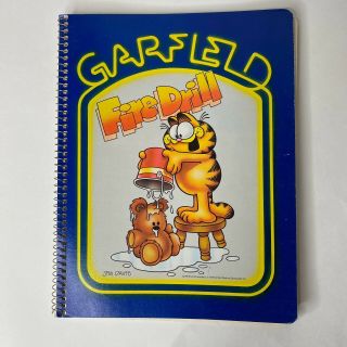 Vintage Garfield Fire Drill 1978 Notebook Mead 60 Sheets Complete No Writing