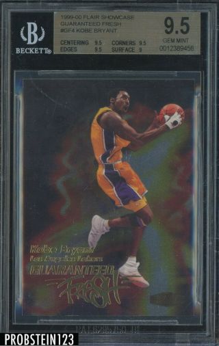 1999 - 00 Flair Showcase Guarateed Fresh Kobe Bryant Lakers Hof Bgs 9.  5