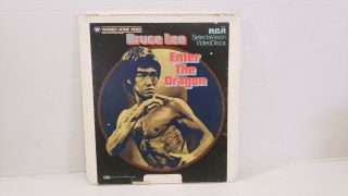 Vintage Ced Videodiscs Video Bruce Lee Enter The Dragon Movie Rca Warner