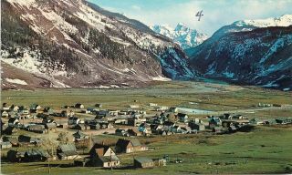 Vintage Postcard; Town View Silverton Co & Needle Mountains San Juan County