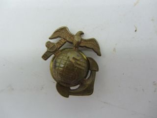 Vintage Korean War Us Army Eagle Globe Anchor Uniform Pin Made In England