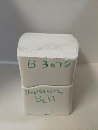 Vtg Byron Slip Casting Ceramic Mold Unicorn Bell B3078 Ns031 3
