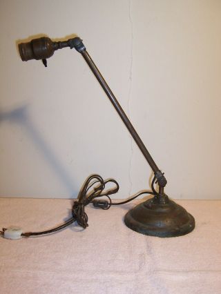 Antique Faries Industrial Brass Adjustable Stick Desk Lamp
