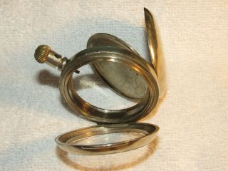 Early Antique Keystone 18 Size Silveroid Pocket Watch Case - Missing Fob Loop.