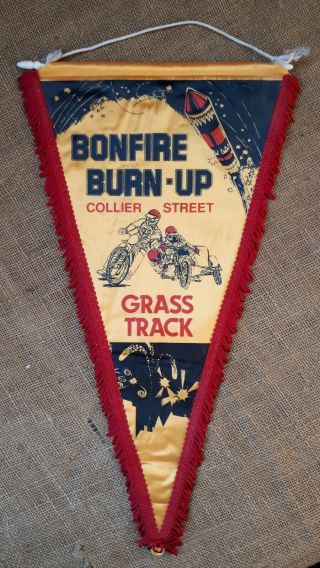 Vintage British Speedway Pennant 36.  Collier St Grass Track.  Motorcycle/ Male