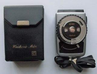 Vintage Sears Electronic Light Exposure Meter In Case Japan W/new Battery