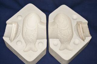 Vintage Ceramic Pottery Slip Casting Mold - Duncan 1968 Fish Dish 83a - 6 3/4 "