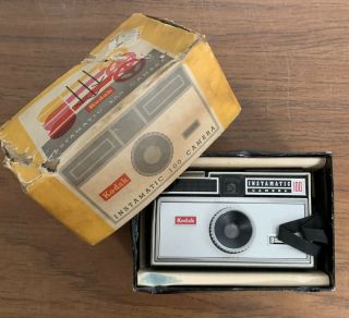 Vintage Kodak Instamatic 100 Compact Film Camera Usa 1963 W/ Box