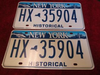 York State Matched Historical License Plates Tags Man Cave Garage Art
