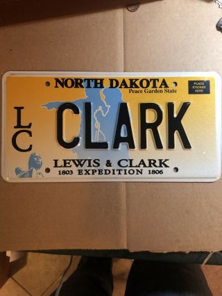 North Dakota Lewis & Clark Specialty License Plate Clark