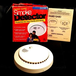 Family Gard Fg888d Smoke Alarm Detector Protect Family In Home Office Vtg 1990