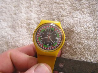 Vintage Swatch Watch Yellow Racer