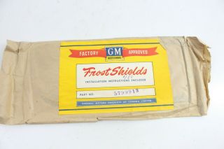 Vintage General Motors Frost Shields Gm Car Truck Accessory Part - M81