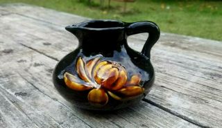 Rare Antique J.  W.  Mccoy Pottery Olympia Lotus Flower Creamer - Small Pitcher