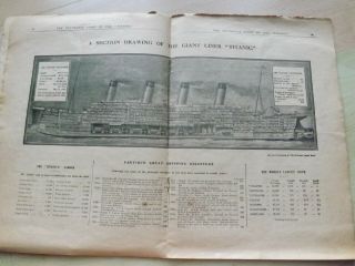 Period Titanic Pictorial Lloyds Weekly News The Deathless Story Of The Titanic