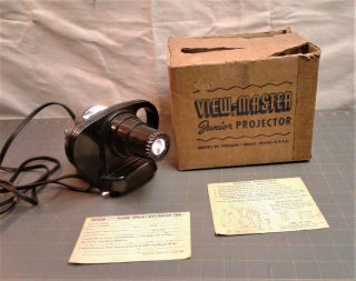 Vintage View Master Junior Projector With Instructions