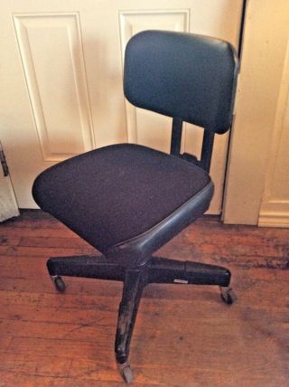 Vintage Mid Century Industrial Hon Office Desk Chair Swivel Adjustable Rolling
