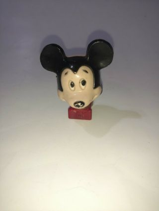 Vintage 1981 Mickey Mouse Lever Action Model Toy Tin Car Japan,  GE Nightlight 2