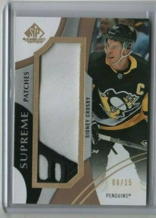 Sidney Crosby 2019 - 20 Upper Deck Sp Game Supreme Patches 06/15