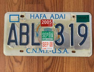 Cnmi - Commonwealth Of The Northern Marianas Islands License Plate Abl 319