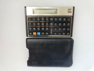 Vintage Hewlett Packard Hp 12c Business Calculator With Case,  Great,  No Rs