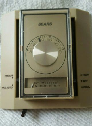 Vintage Sears Heating Retro Thermostat Comfort Center Wall Mount Thermostat