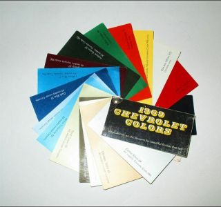 1969 Chevrolet Passenger Car Color Samples Swatches Brochure Booklet