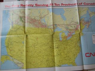 Old Vintage 1950 ' s Across Canada - CANADIAN NATIONAL RAILWAYS - Brochure & MAP 3