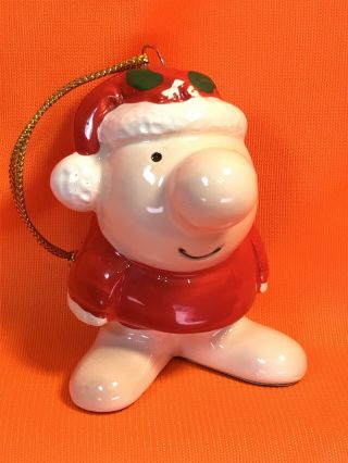 Vintage 1980’s Ziggy Ceramic Christmas Ornament 2 1/2” Tall
