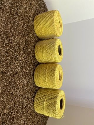 Clark’s Crochet/knitting Thread Yellow Vintage