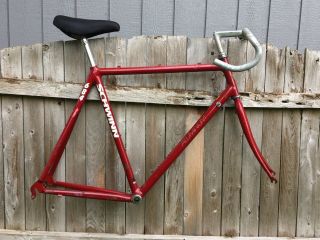 Vintage Schwinn Touring 684 Road Bike Frameset Frame 59.  6cm Red Aluminum 1991 59