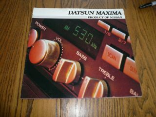 1982 Datsun Nissan Maxima Sales Brochure - Vintage