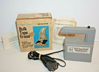 Vintage Realistic Bulk Tape Eraser Model Radio Shack 44 - 232 W Box & Ins