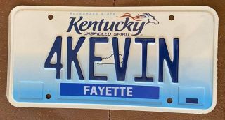 Kentucky Vanity License Plate For Kevin