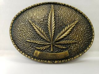 Vintage The Marijuana Hall Of Fame Belt Buckle Made In U.  S.  A.