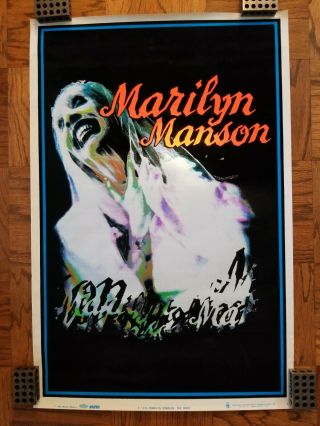 Marilyn Manson Black Light Poster Vintage 1996