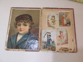 Antique Victorian Scrapbook Album Advertising trading cards Old 11 