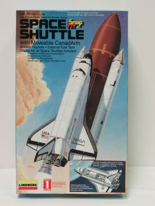 Vintage 1995 Snap Fit Nasa Endeavor Space Shuttle 1/200 Scale Lindberg Model Toy