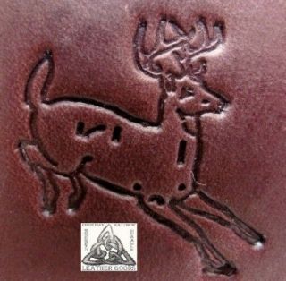 Discontinued Vintage Midas Detailed Jumping Deer Buck 1 " Leather Stamp Tool 8287
