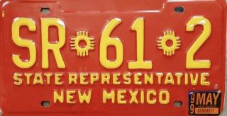 Mexico 1999 State Representative License Plate,  61,  Political,  Government