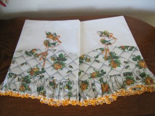 Vintage Pillowcases Embroidered Appliqued Crocheted Southern Belles Wow